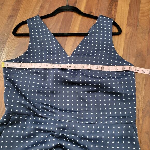 NWT Banana Republic Polka Dot Twist Back Wide Leg Crop Romper Size 12 - Picture 14 of 14